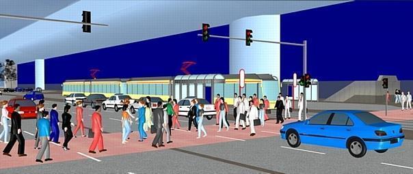 Realistic pedestrian simulation at the airport. Foto: ptv-vision.com